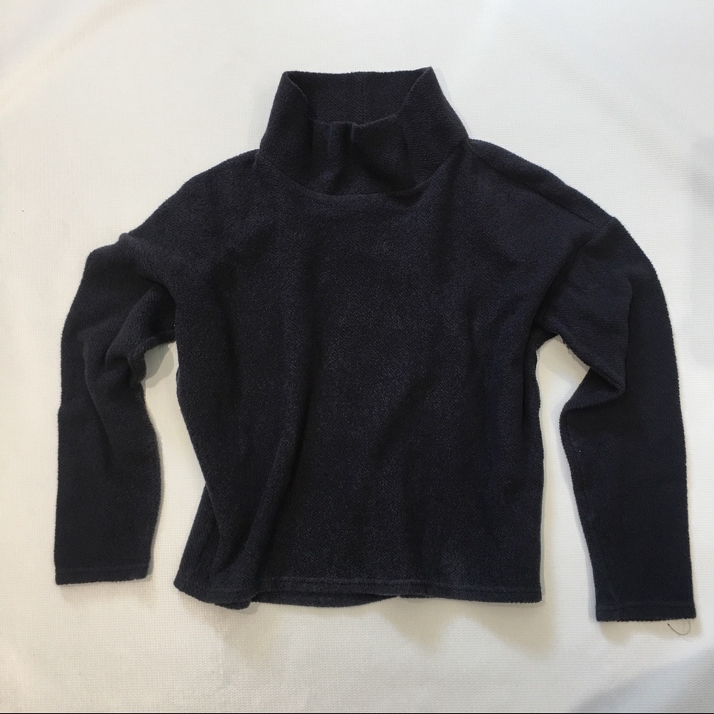 Banana Republic Navy Mock Neck Sweater, Medium